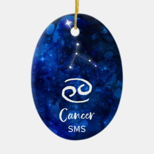 Décoration En Céramique Constellation du zodiaque Cancer Monogramme Galaxi
