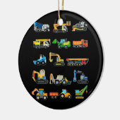 Décoration En Céramique Construction Excavateur Véhicules machines (Gauche)