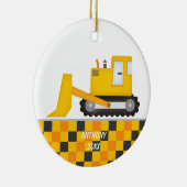 Décoration En Céramique Construction Excavator Personalized Ornament (Droite)