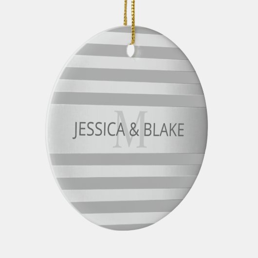 Décoration En Céramique Contemporain Faux Argent Ombre Gris (Droite)