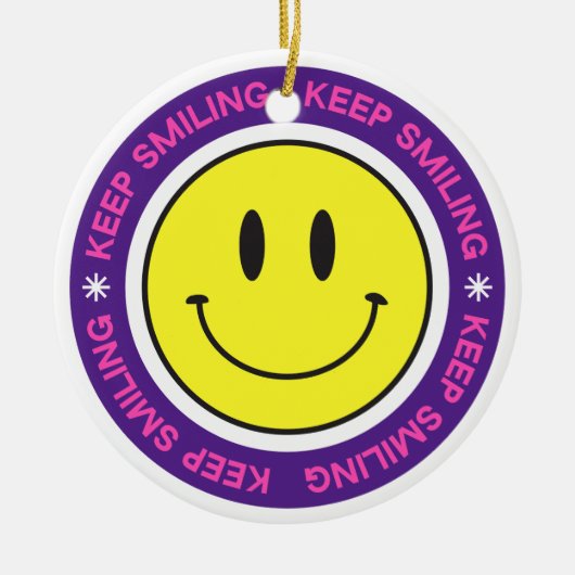 Décoration En Céramique Continuez à sourire (Devant)