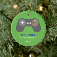 Contrôleur de jeu vidéo vert enfants Noël