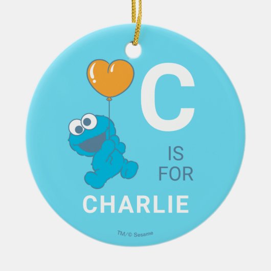 Décoration En Céramique Cookie Monster Heart Balloon (Devant)