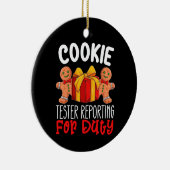 Décoration En Céramique Cookie Tester Reporting Pour Devoir Drôle Noël (Droite)