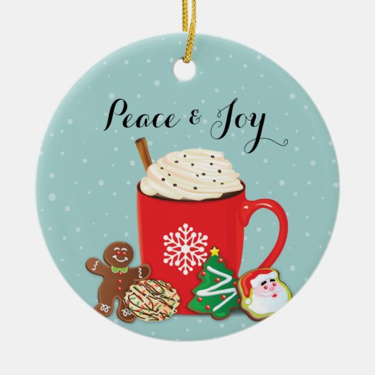 Décoration En Céramique Cookies et cacao Noël (Devant)