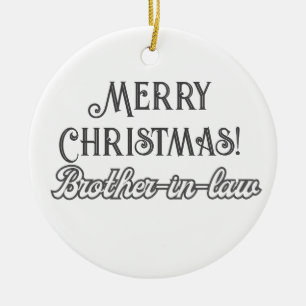 Décoration En Céramique Cool Blanc Texte Joyeux Noël Frère-en-Belle