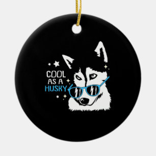 Décoration En Céramique Cool Comme Chien Husky