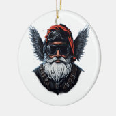 Décoration En Céramique Cool de moto Père Noël (Gauche)