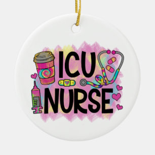 Décoration En Céramique Cool et coloré Infirmière ICU Grande