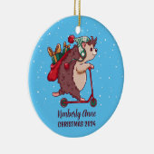 Décoration En Céramique Cool Hérisson Noël Snowy Vacances d'hiver (Droite)