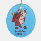 Décoration En Céramique Cool Hérisson Noël Snowy Vacances d'hiver (Gauche)