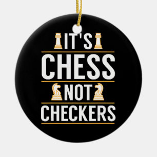 Décoration En Céramique cool ses échecs pas checkers chèques joueurs cadea