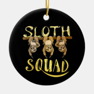 Décoration En Céramique Cool Sloth Squad – Création drôle pour les amoureu