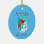 Décoration En Céramique Cool Snowman Christmas Surfer (Droite)