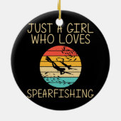 Décoration En Céramique Cool SpearFishing Pour Filles Enfants Plongée Océa (Dos)