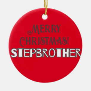 Décoration En Céramique Cool Typographie moderne Joyeux Noël Stepbrother