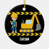 Décoration En Céramique Cool Véhicule de construction Garçon Enfants perso (Devant)
