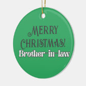 Décoration En Céramique Cool Vert Texte Joyeux Noël Belle-frère (Gauche)