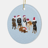 Décoration En Céramique Coonhounds Père Noël (Gauche)