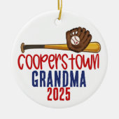 Décoration En Céramique Cooperstown Grandma Nana Baseball Special Note (Devant)