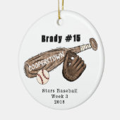 Décoration En Céramique Cooperstown NY Baseball Custom Fun Fun Faits Mémoi (Gauche)