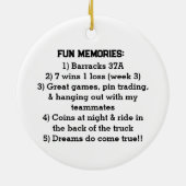 Décoration En Céramique Cooperstown NY Baseball Player Photo Fun Memories (Dos)