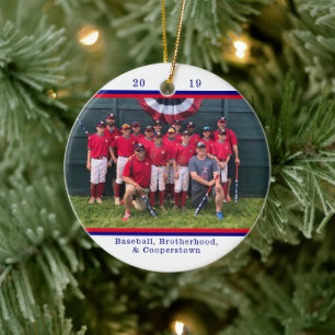 Décoration En Céramique Cooperstown NY Baseball Team Photo Stried Facts