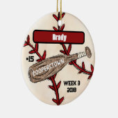 Décoration En Céramique Cooperstown NY Travel Baseball Custom Keepsaké (Droite)