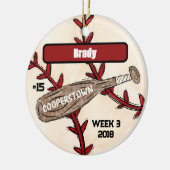 Décoration En Céramique Cooperstown NY Travel Baseball Custom Keepsaké (Gauche)