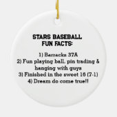 Décoration En Céramique Cooperstown NY Travel Baseball Custom Keepsaké (Dos)