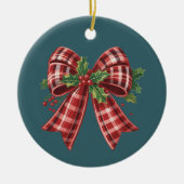 Décoration En Céramique Coquette Christmas Bow Squad Cadeau mignon hiver (Devant)