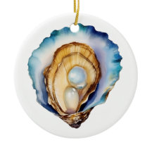 Coquille d'huître à l'aquarelle