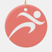 Décoration En Céramique Coral rose courant (Dos)