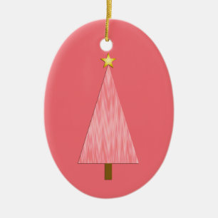Décoration En Céramique Coral rose Ombre moderne arbre de Noël