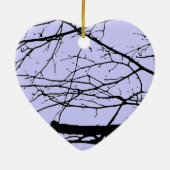 Décoration En Céramique Corbeau coeur craqué (Dos)