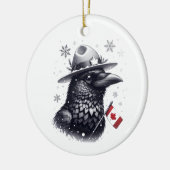 Décoration En Céramique Corbeau d'hiver canadien (Gauche)