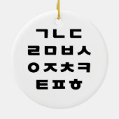 Décoration En Céramique Coréen | Alphabet Hangul (Dos)