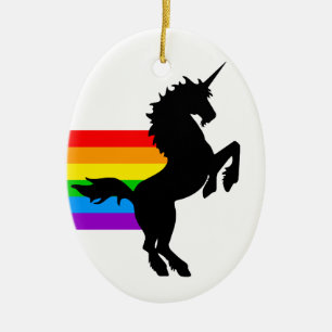 Décoration En Céramique Corey Tiger Licorne Rétro Arc-en-ciel des Années 8
