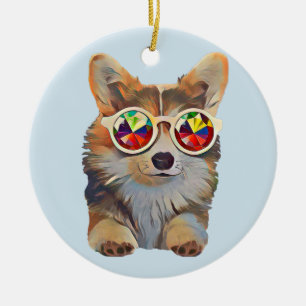 Décoration En Céramique Corgi super se sentant