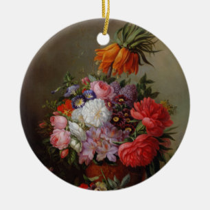 Décoration En Céramique Cornelis Johannes van Hulsteijn Vase avec Fleurs