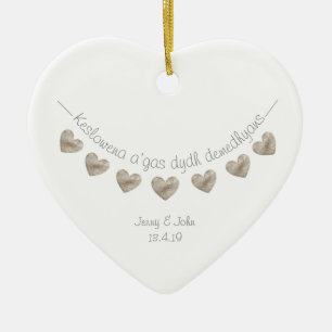 Décoration En Céramique Cornouailles cadeau mariage personnalisé
