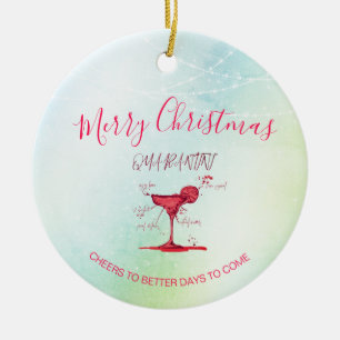 Décoration En Céramique Corona Noël Vacances Vert Quarantini Martini