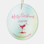 Décoration En Céramique Corona Noël Vacances Vert Quarantini Martini (Gauche)