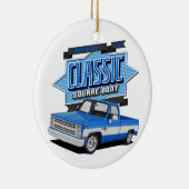 Décoration En Céramique Corps Carré bleu classique (Droite)