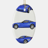 Décoration En Céramique Corvette bleue : (Droite)