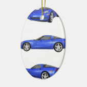 Décoration En Céramique Corvette bleue : (Gauche)