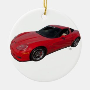 Décoration En Céramique Corvette rouge