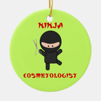 Décoration En Céramique cosmetologist de ninja avec des ciseaux