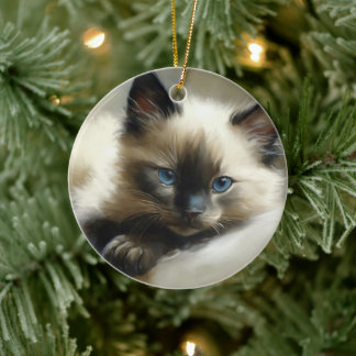 Décoration En Céramique Cosy Companion Siamese Kitten