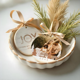 Décoration En Céramique Cosy Winter Village Woodgrain Accueil Famille Phot